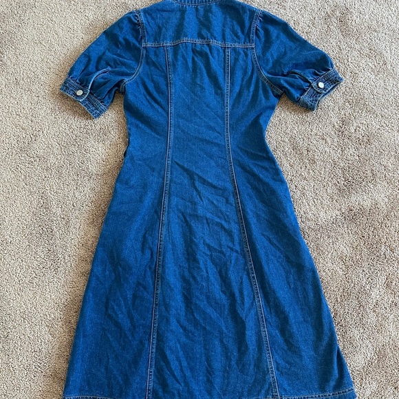 Dazy Denim Button-Up Front Dress - Size Medium - Picture 6 of 9